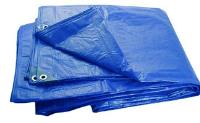 Тент Тарпаулин 4х6м плотность180г/м.кв (синий)